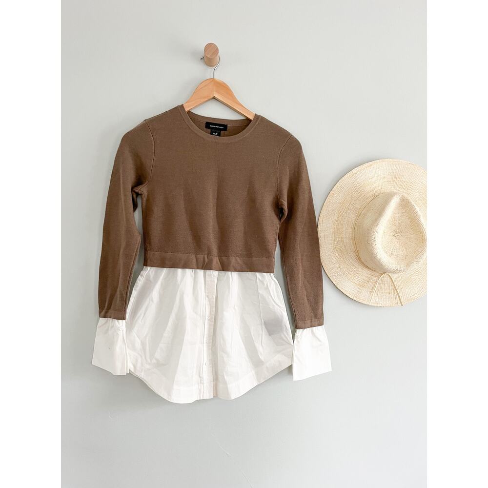 Club Monaco | Berdine Sweater | "Fox" Tan and white | Sz XS | NWT - Picture 2 of 8